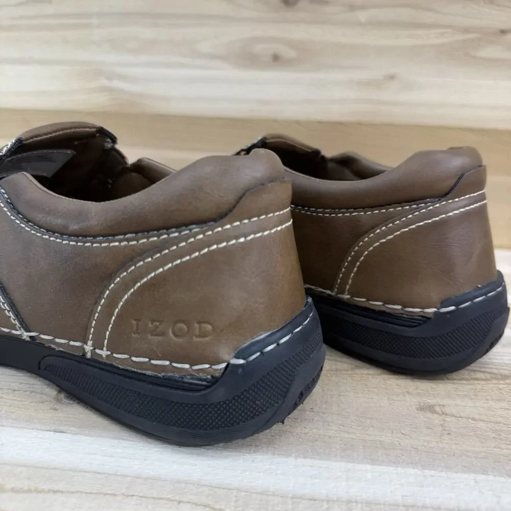 Izod Charlie Dark Tan Brown Slip On Loafer Memory Foam Men’s Size 9M